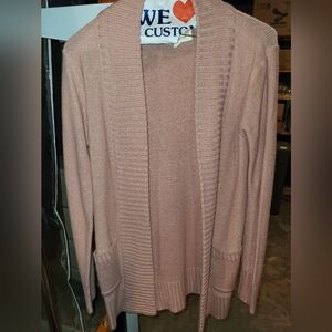 Womens Ambiance Blush Open-Front Cardigan